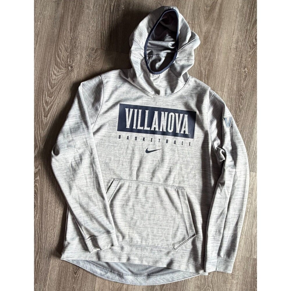 Nike Dri-FIT Villanova Wildcats Basketball Hoodie Mens L Gray NCAA Pullover